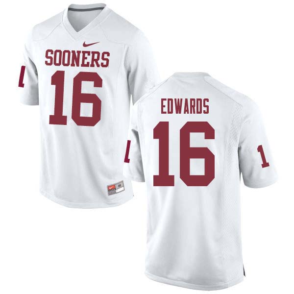 Men #16 Miguel Edwards Oklahoma Sooners College Football Jerseys Sale-White - Click Image to Close